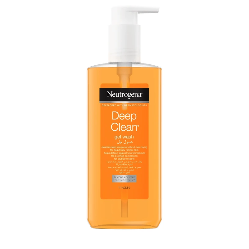 ژل شستشو صورت نوتروژینا مدل Deep Clean حجم 200 میلی لیتر