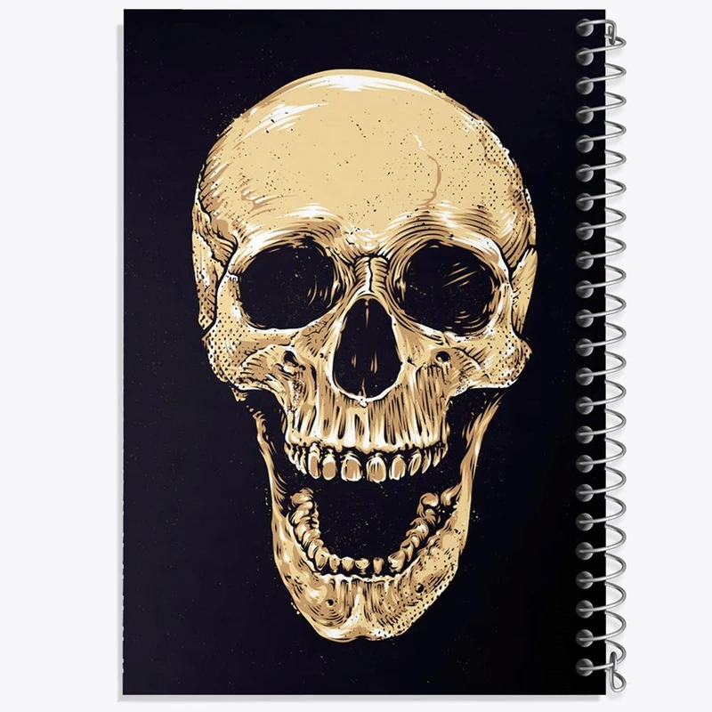 دفتر مشق 100 برگ خندالو طرح اسکلت Skleton کد 1185