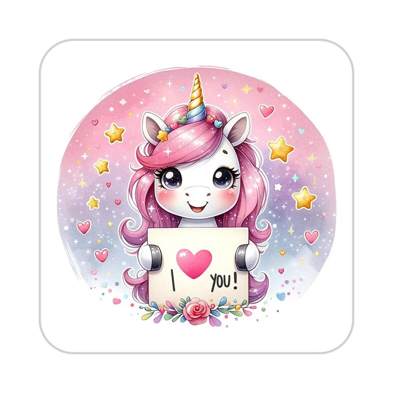 زیر لیوانی کاکتی طرح اسب تک شاخ و یونیکورن مدل mp31132