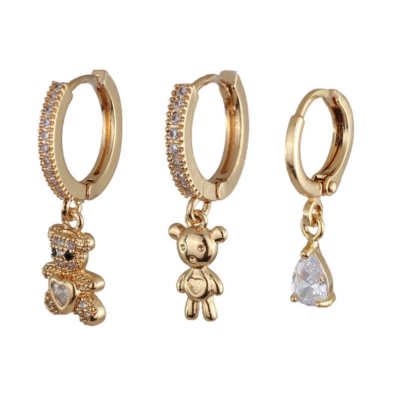 گوشواره زنانه وای اس ایکس مدل تدی کد J669 بسته سه عددی گوشواره زنانه وای اس ایکس مدل تدی کد J669 بسته سه عددی