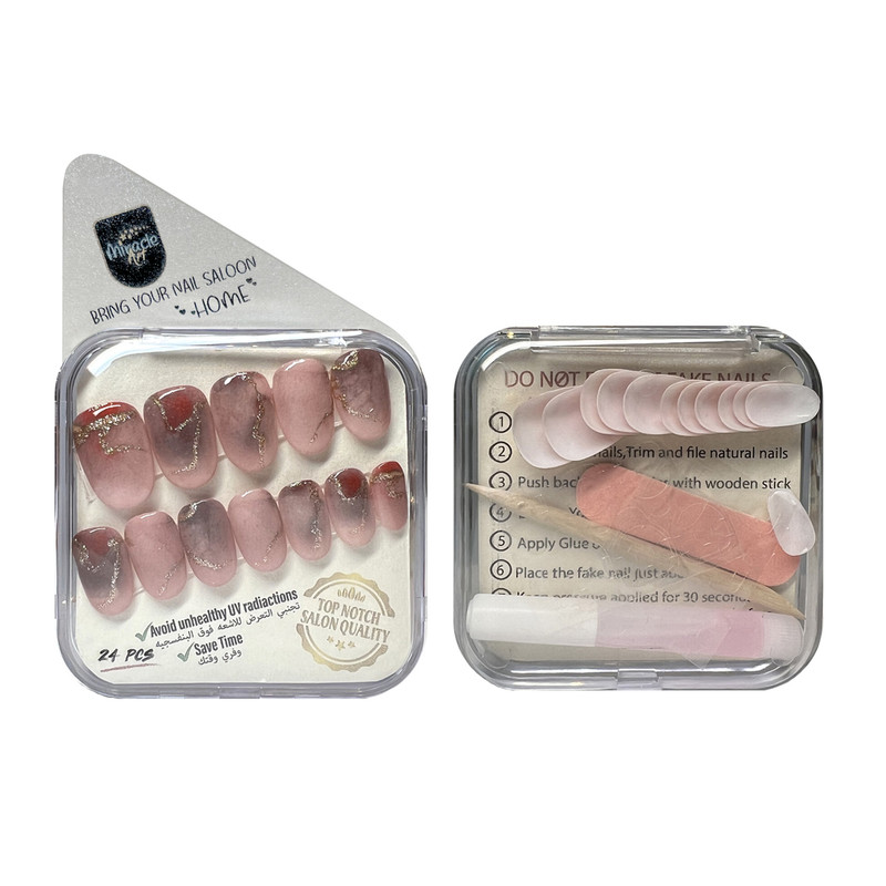 ناخن مصنوعی میراکل آرت کد R24005 بسته 24 عددی