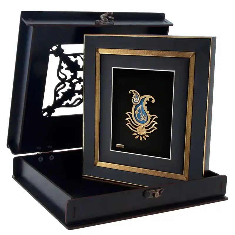 تابلو طلاکوب زرین هنر ایران مدل بته جقه شاه عباسی کد 3