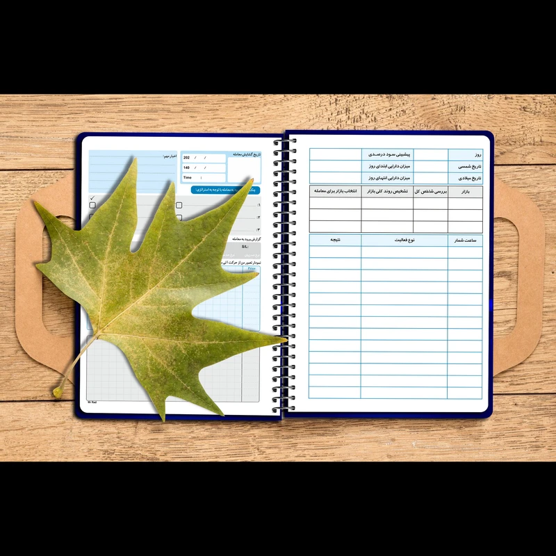 عکس شماره 13 : دفتر ژورنال نویسی مستر راد مدل ثبت معاملات طرح تریدر کد 1929