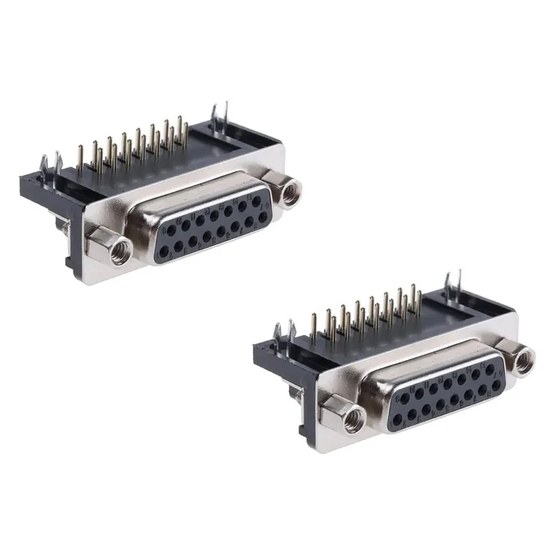 کانکتور سریال مادگی 15 پین مدل DB15-Right.Angle بسته 2 عددی