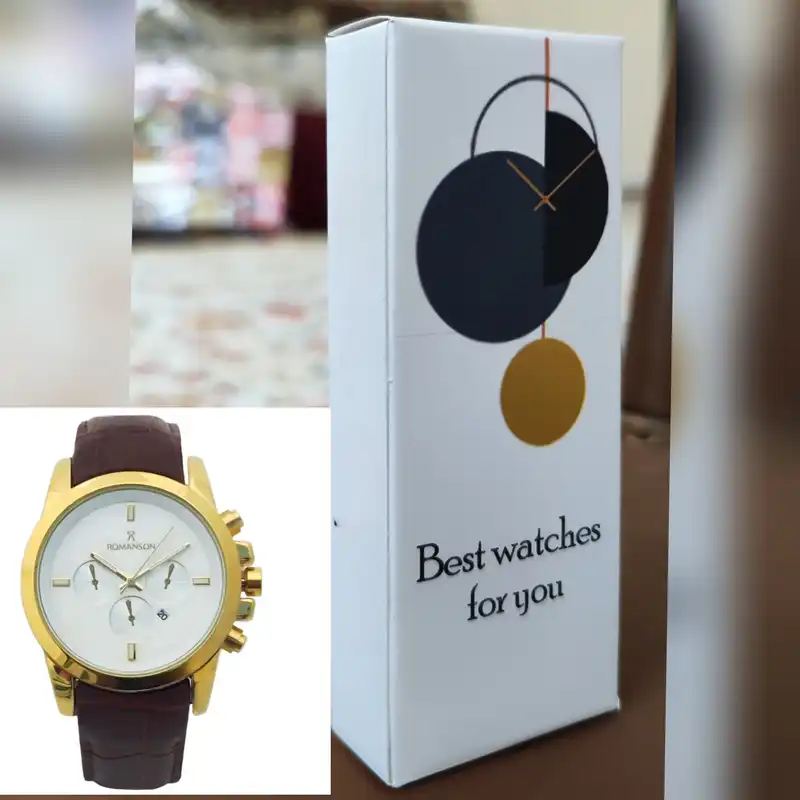 ساعت مچی عقربه‌ای مردانه رومانسون مدل سه موتور فعال کورنوگراف بند چرمی