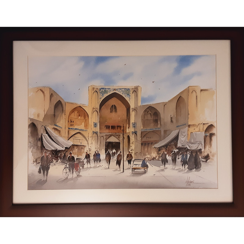 تابلو نقاشی آبرنگ طرح اصفهان کد 002