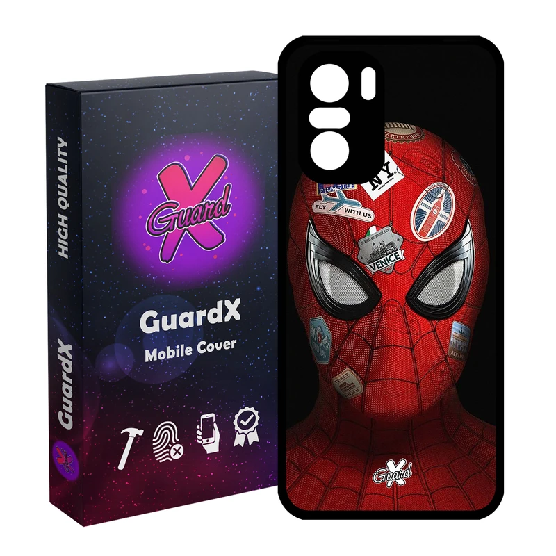 کاور گارد ایکس طرح Spider Man مدل Glass10033 مناسب برای گوشی موبایل شیائومی Poco F3/MI 11X/MI 11X Pro/Redmi K40/K40 Pro