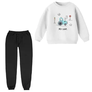 ست سویشرت آستین بلند و شلوار راحتی بچگانه مدل تراکتور