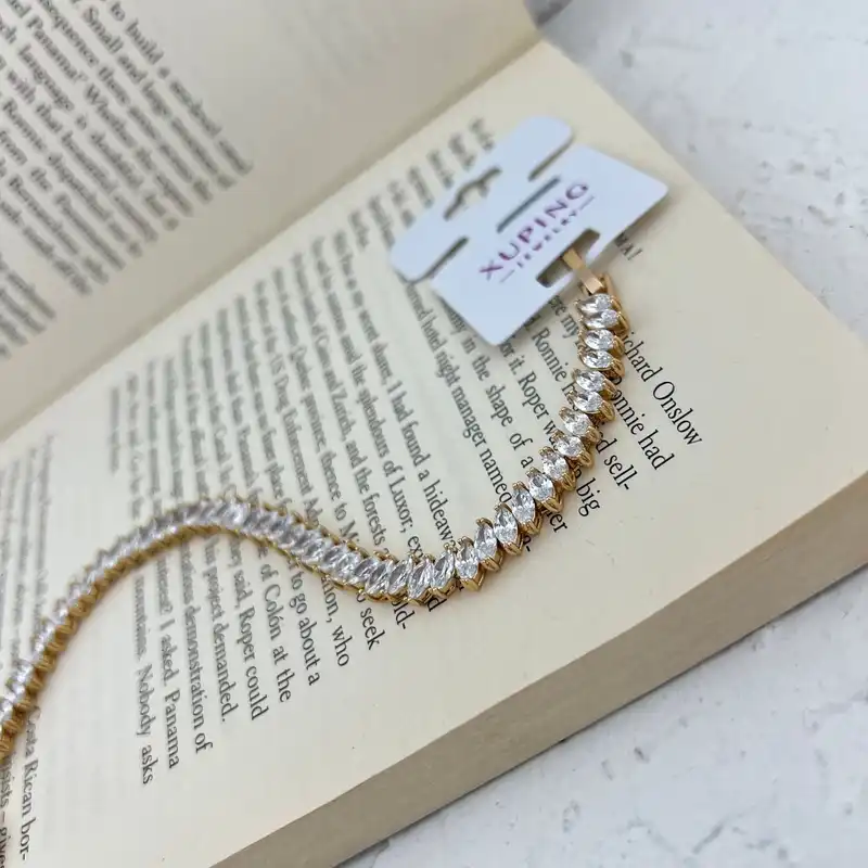 دستبند زنانه ژوپینگ مدل تنیسی جواهری کد B4601