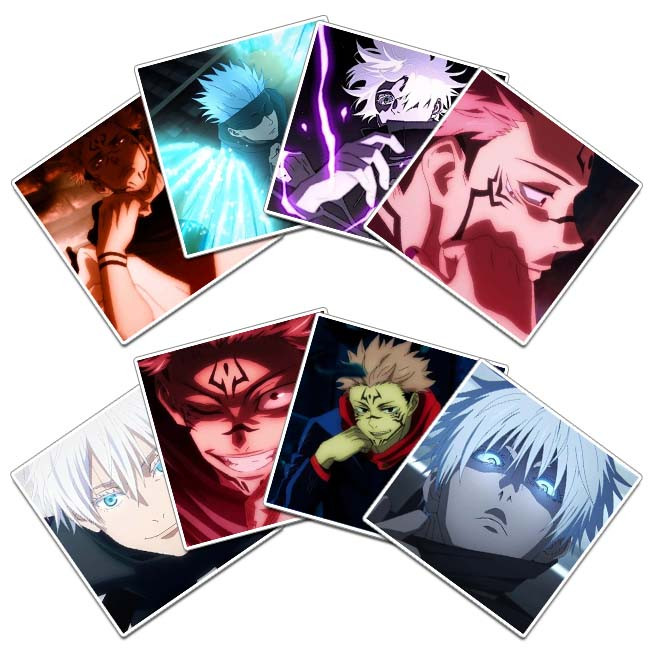 برچسب لپتاپ گوفی مدل انیمه جوجوتسو کایسن Gojo Jujutsu Kaisen Anime کد K11 مجموعه 8 عددی