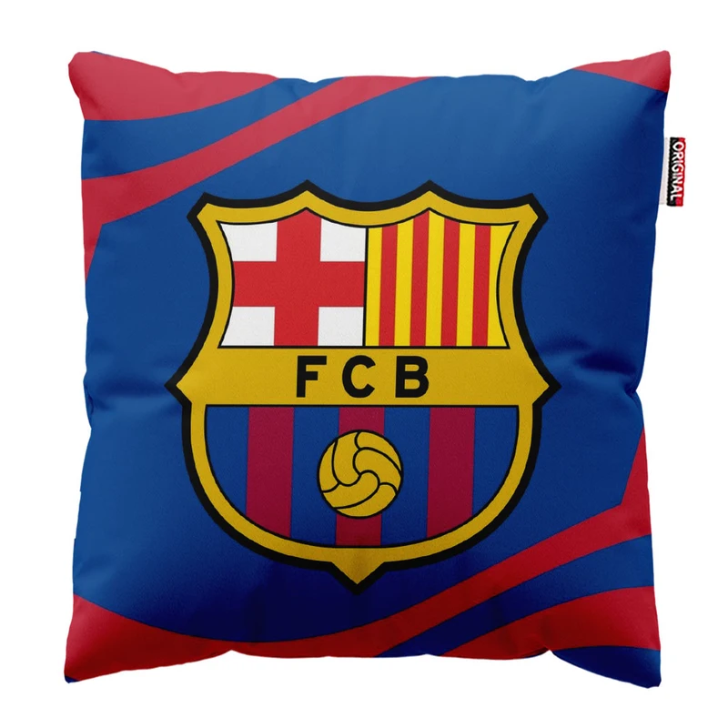  کوسن پاد آفرین طرح باشگاه بارسلونا کد 1850 سایز 30*30 سانتی متر