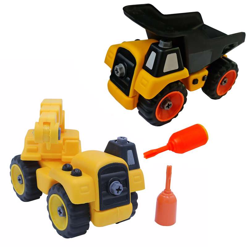 اسباب بازی مدل کامیون و جرثقیل مجموعه دو عددی