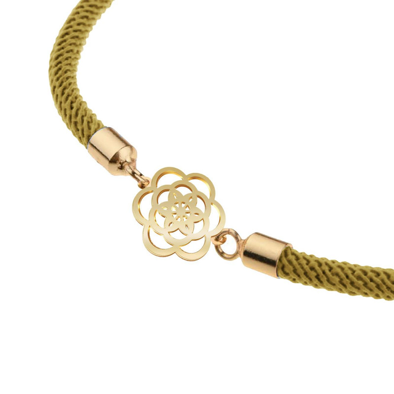 دستبند طلا 18 عیار زنانه مدوپد مدل گل کد D14-10448