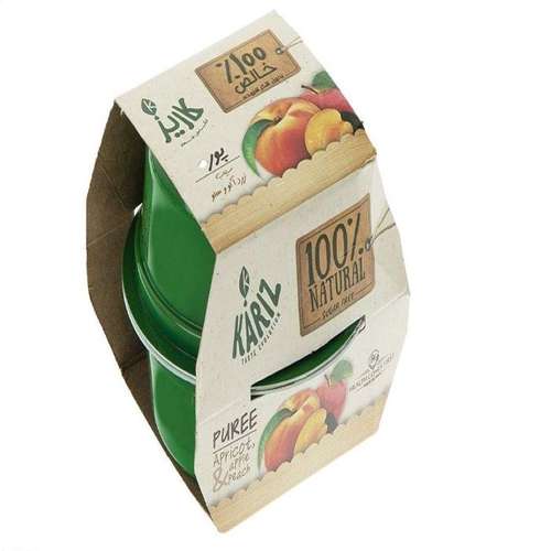 پوره سیب زردآلو هلو کاریز- 100 گرم