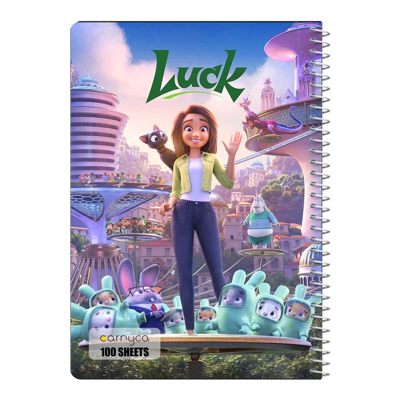 دفتر مشق 100 برگ سیمی کارنیکا طرح لاک  Luck کد 67273