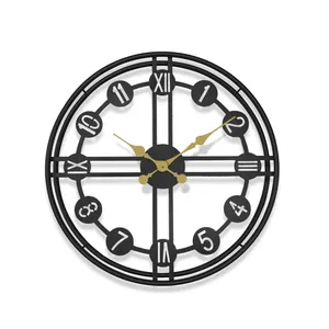 ساعت دیواری آرام مدل سه بعدی فلزی کد 6017