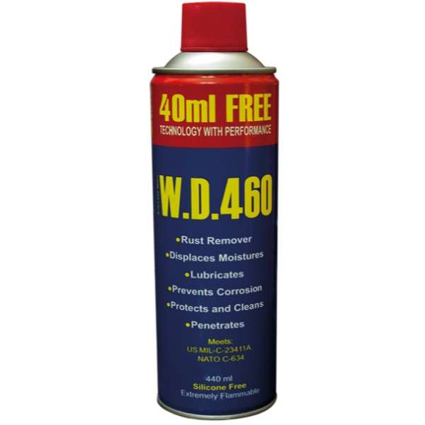 اسپری روان کننده دبلیو دی- 40 مدل 460 حجم 440 میلی لیتر اسپری روان کننده دبلیو دی- 40 مدل 460 حجم 440 میلی لیتر