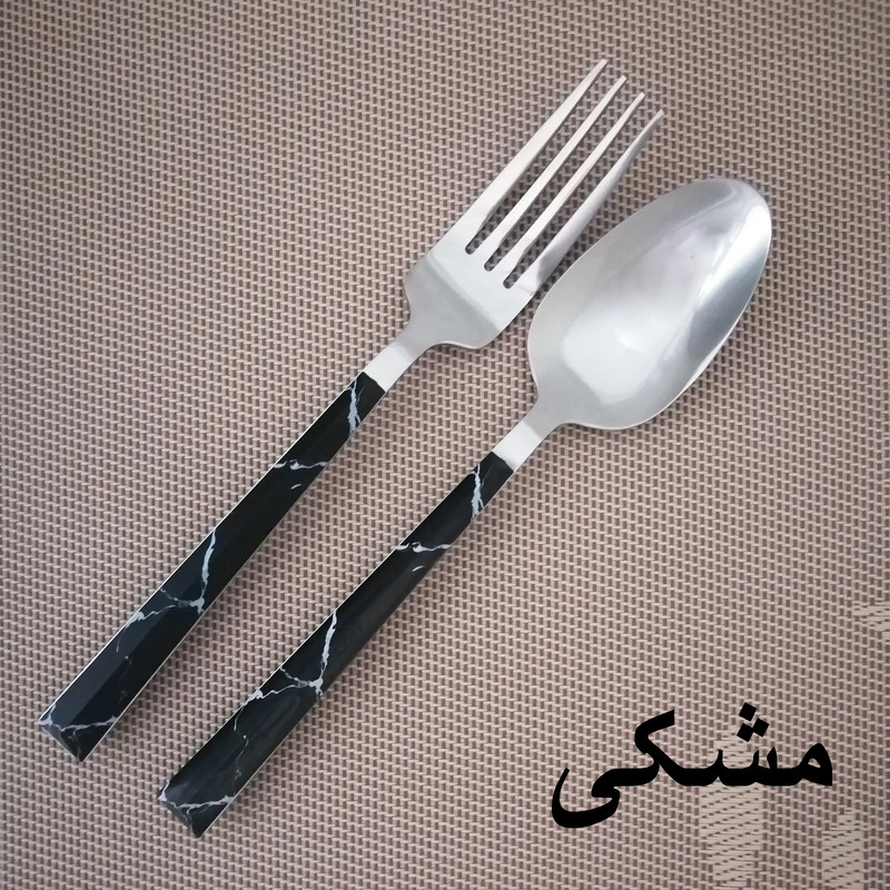 سرویس قاشق و چنگال 12 پارچه 6 نفره ام جی مدل ماربل