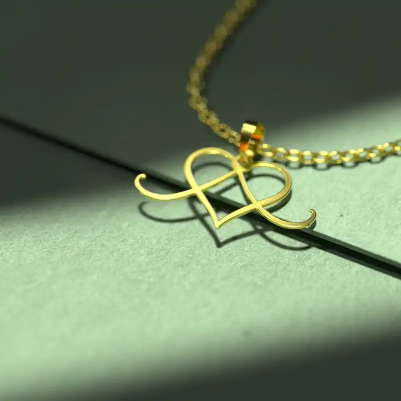 گردنبند طلا 18 عیار زنانه مدوپد مدل قلب کد E3-1-1273