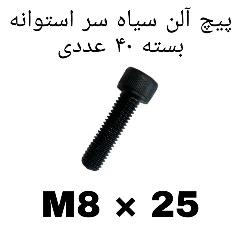 پیچ آلن مدل M8-25 کد 2200 بسته 40 عددی