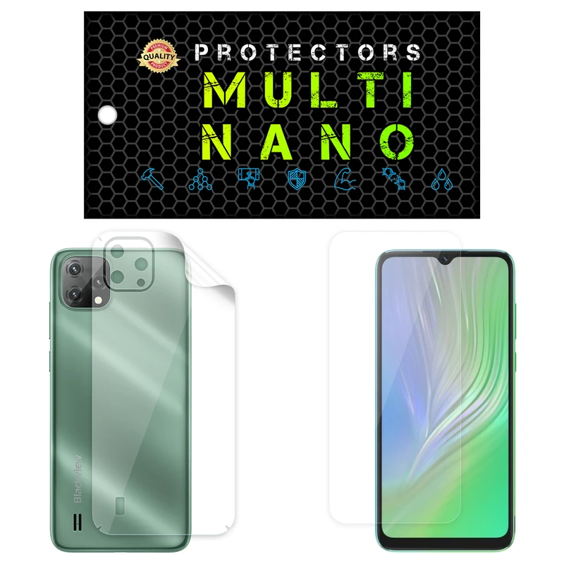 محافظ صفحه نمایش مولتی نانو مدل X-SFT مناسب برای گوشی موبایل بلک ویو A55 به همراه محافظ پشت گوشی