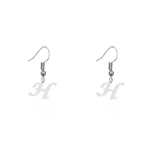 گوشواره زنانه هایکا طرح حرف H مدل ha-238