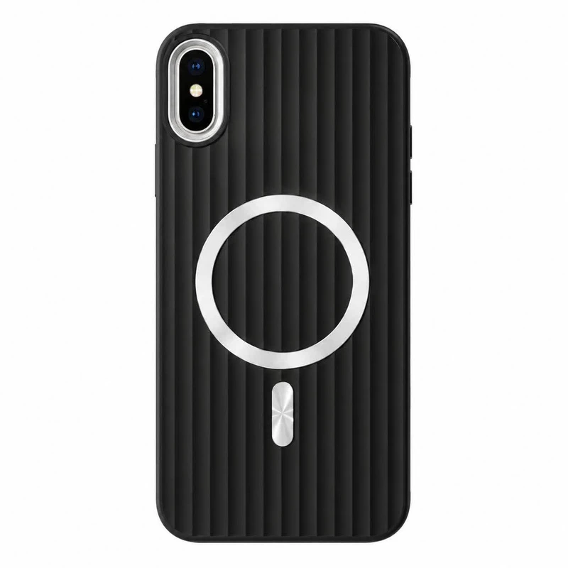 کاور سیلیکونی مدل مگ سیف طرح شیاردار مناسب برای گوشی موبایل اپل iPhone XsMax