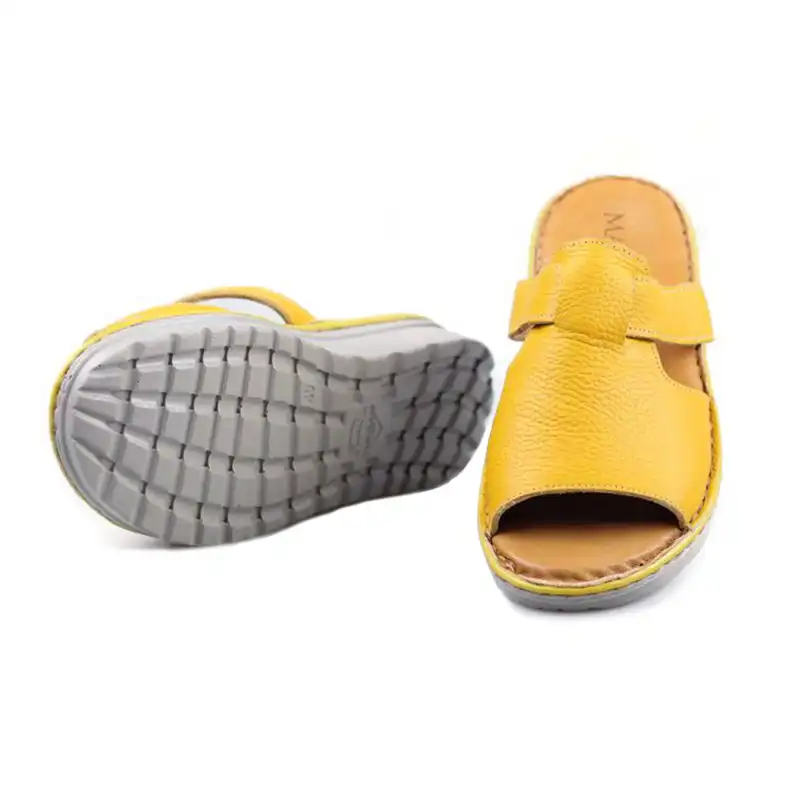 دمپایی زنانه مدل ماکسیم چرم طبیعی 002