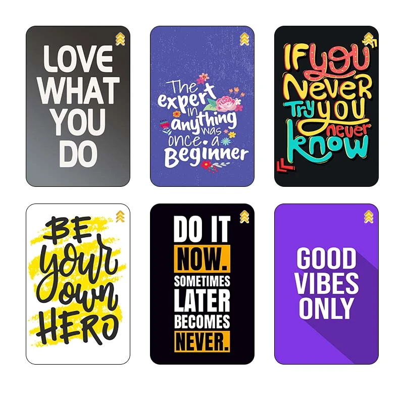 استيکر کارت کارنيکا طرح انگیزشی کد 22412 مجموعه 6 عددی
