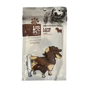 تشویقی سگ یو اس پت مدل دورپیچ گوشت بره وزن 100 گرم
