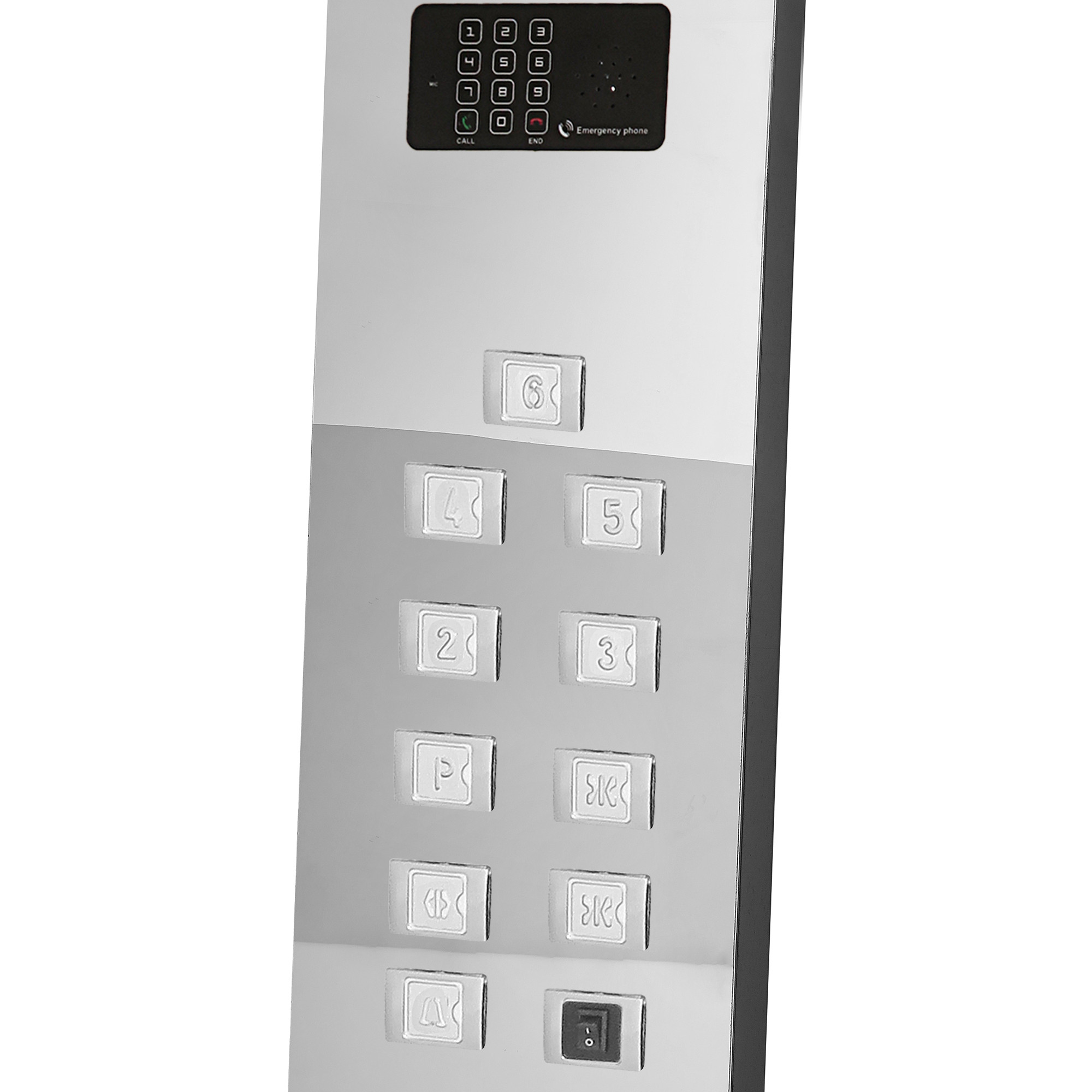 شستی کابین آسانسور مدل زئوس پلاس 6 توقف شستی کابین آسانسور مدل زئوس پلاس 6 توقف