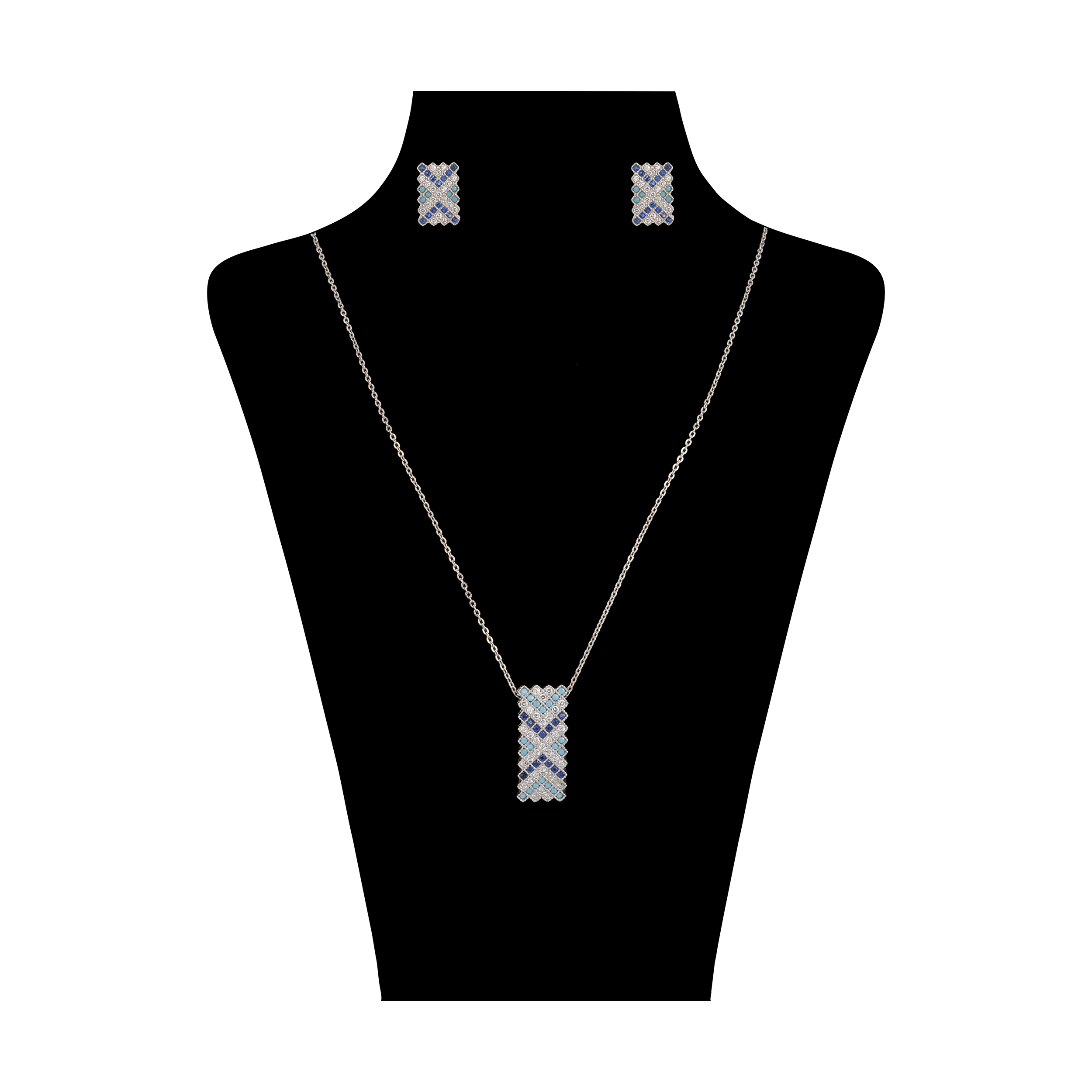 نیم ست نقره زنانه کد 101-2