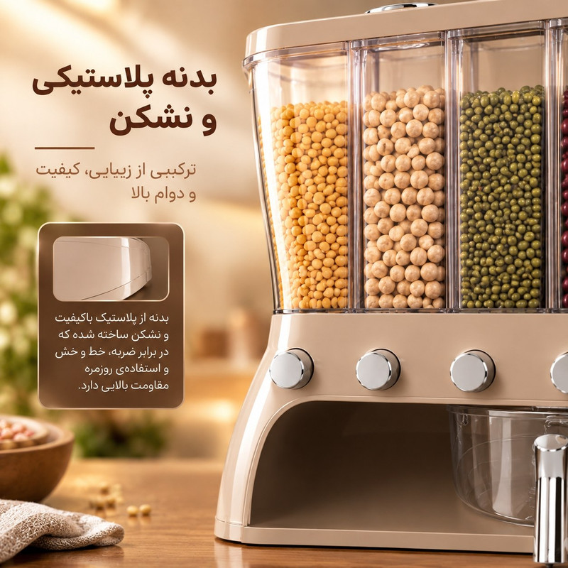 ظرف حبوبات هوم کت مدل لیان
