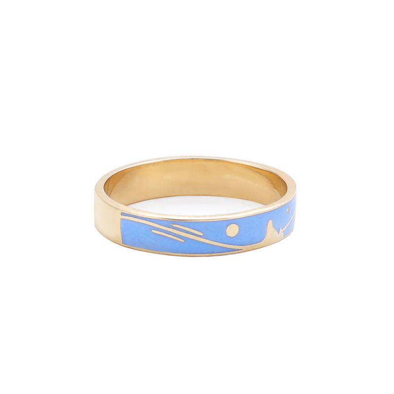 انگشتر طلا 18 عیار زنانه بان گالری مدل آسمان