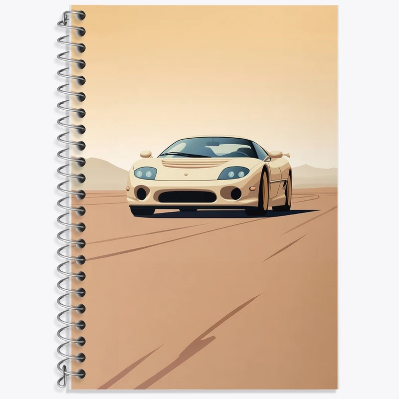 دفتر زبان 50 برگ خندالو مدل دو خط طرح ماشین اسپرت کد F2588