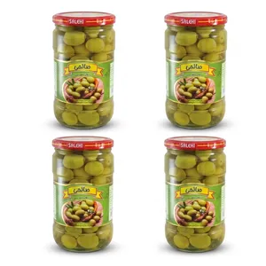 زیتون شور سبز ویژه هسته دار صالحی - 650 گرم مجموعه 4 عددی