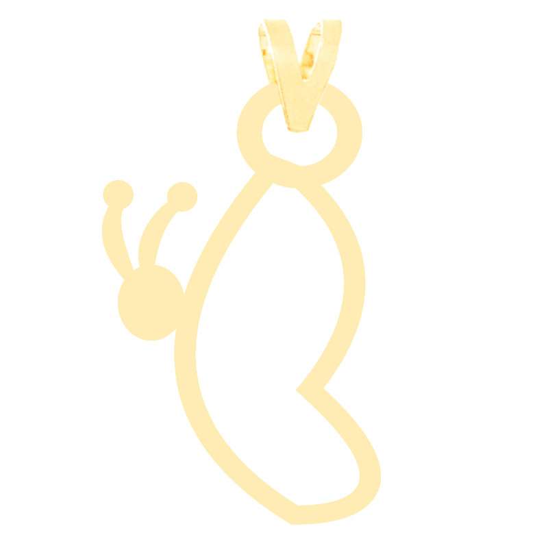 آویز گردنبند طلا 18 عیار زنانه الن نار مدل طرح پروانه ELN3356