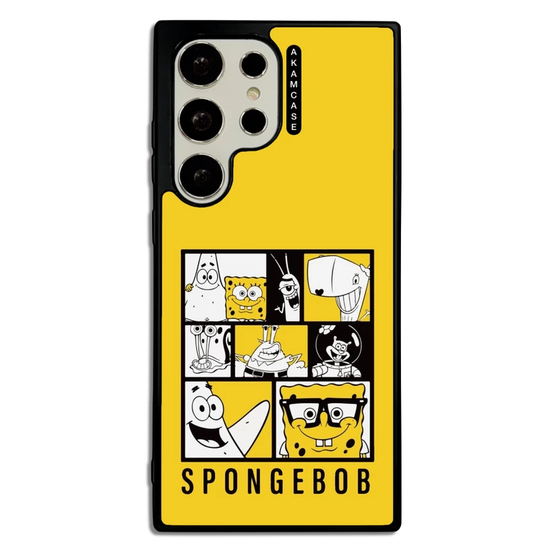 کاور آکام مدل AMC-WSGS23U-SPONGE BOB3مناسب برای گوشی موبایل سامسونگ Galaxy S23 Ultra