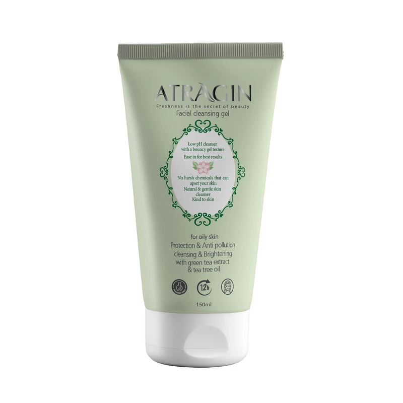 ژل شست‌وشوی صورت عطرآگین مدل عصاره چای سبز و روغن درخت چای مناسب برای پوست چرب حجم 150 میلی‌لیتر