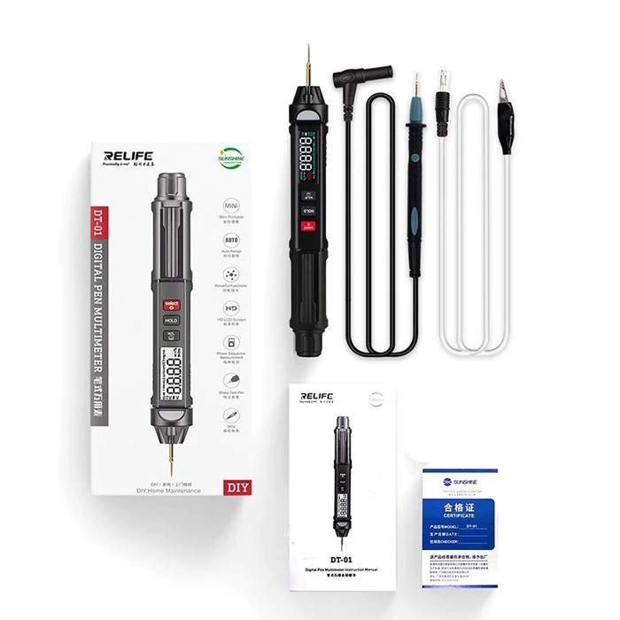 مولتی متر دیجیتال ریلایف مدل RELIFE DT-01 مجموعه 3 عددی