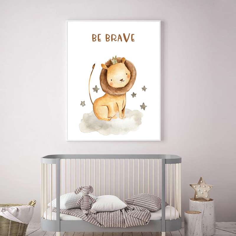 تابلو اتاق کودک و نوزاد الفاپ مدل شیر کد Lion 001