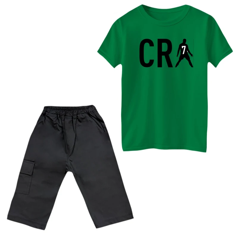 ست تی‌شرت و شلوارک پسرانه مدل رونالدو کد 11