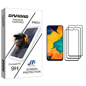 JF Diamond glass Screen Protector For Samsung Galaxy A30 Pack Of 3