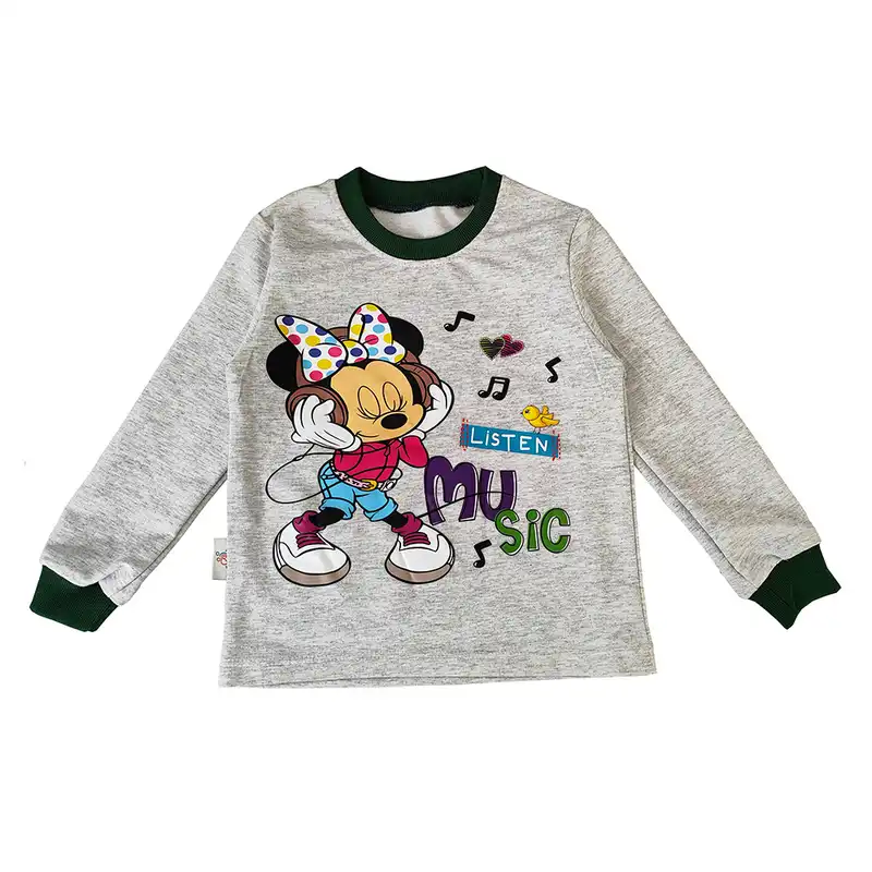 ست تی شرت آستین بلند و شلوار بچگانه سپیدپوش مدل میکی ماوس کد 1402103
