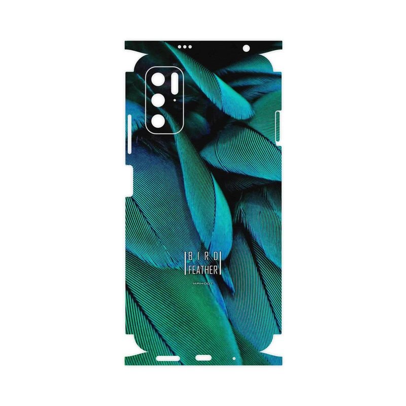 برچسب پوششی ماهوت مدل Green Feather-FullSkin مناسب برای گوشی موبایل شیائومی Redmi Note 11SE