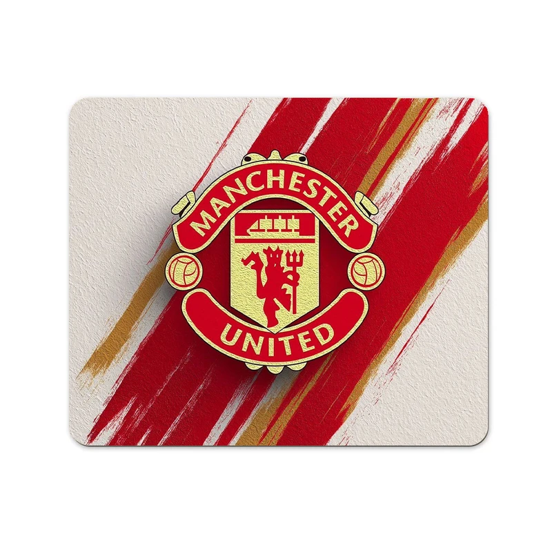  ماوس پد پاد آفرین طرح باشگاه منچستر یونایتد کد 81 سایز 19*24 سانتی متر