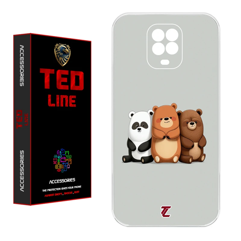 کاور تد لاین طرح خرسی کد 1128 مناسب برای گوشی موبایل شیائومی Redmi Note 9S / Note 9 Pro