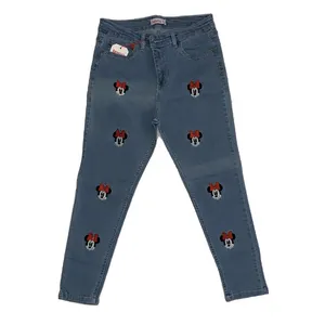 شلوار جین زنانه مدل مینی موس