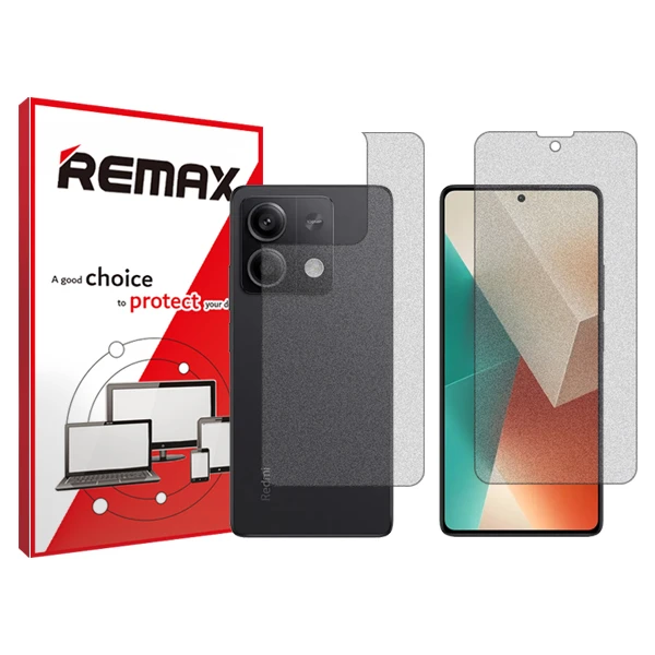 محافظ صفحه نمایش مات ریمکس مدل HyMTT مناسب برای گوشی موبایل شیائومی Redmi Note 13 به همراه محافظ پشت گوشی