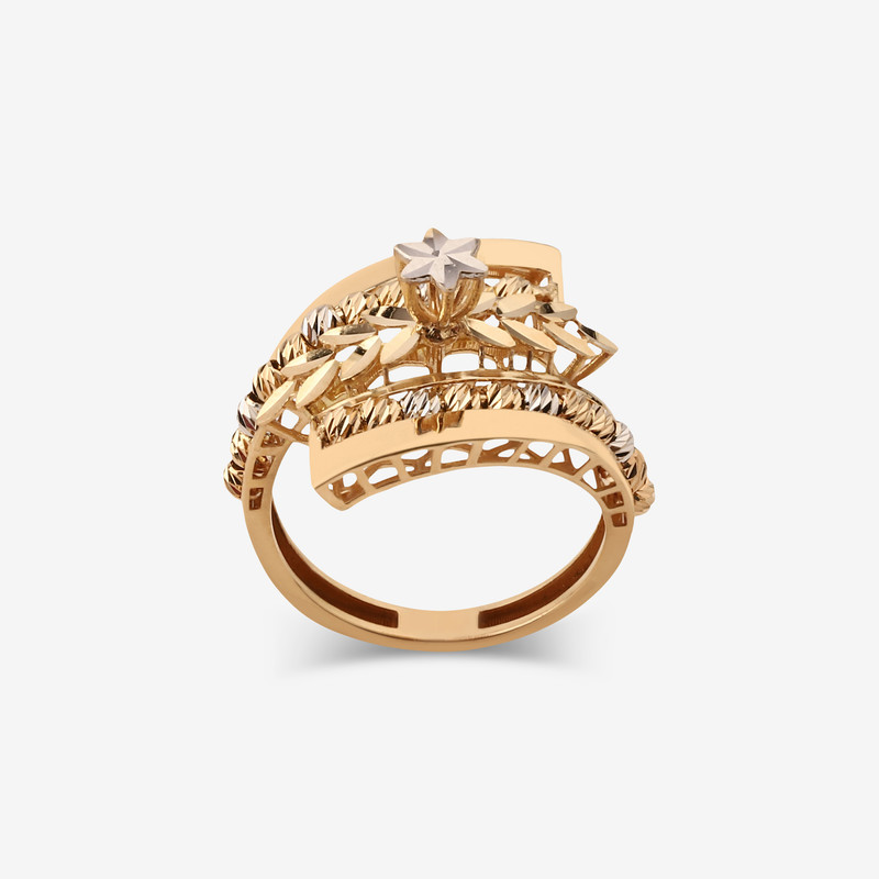 انگشتر طلا 18 عیار زنانه گالری طلا و جواهر هانی مدل تاپ لاو سایز 56